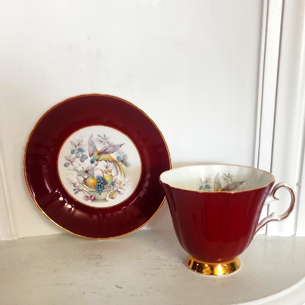 Vintage Marlborough Cup and Saucer, Made In England Rare